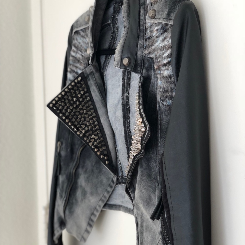 Vegan leather biker jacket